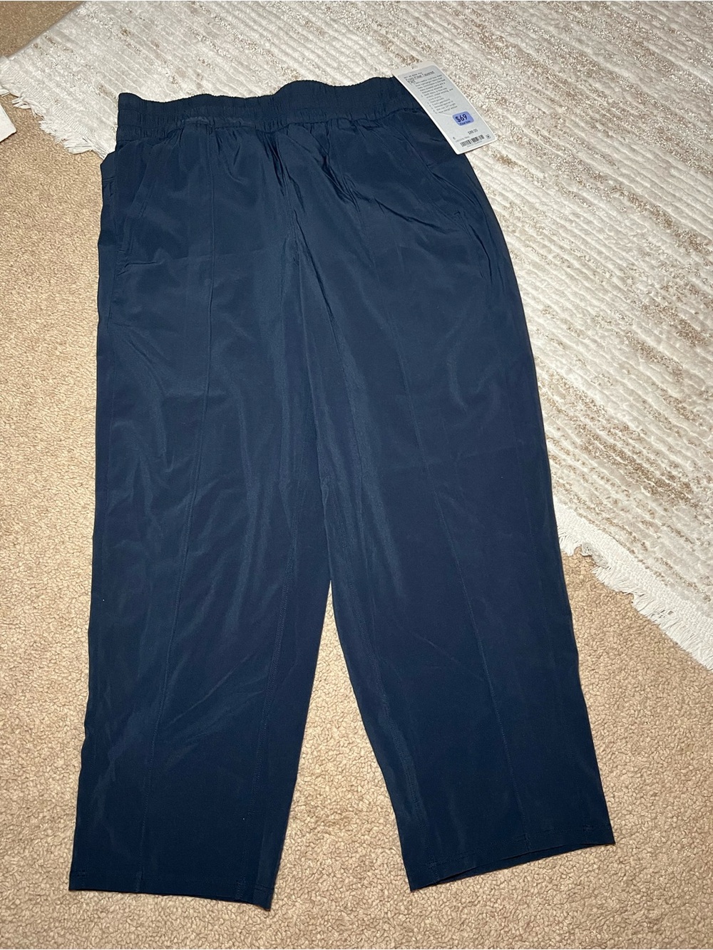 lululemon athletica Navy Front-Pleat Tapered Pant